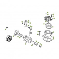 Beta EVO300 Factory 14 Kurbelwelle/Kolben/Ausgleichswelle 1