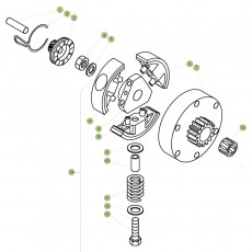 Beta Minitrial LC 15 Primärtrieb/Kupplung