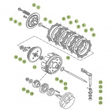 Beta RR125LC 4T 18 Primärtrieb/Kupplung
