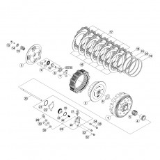 Beta RR350 13 Primärtrieb - Kupplung