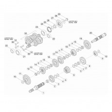 Beta RR350 13 Getriebe