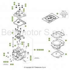 Beta RR430 Racing 4T 18 Zylinder/Zylinderkopf/Ventiltrieb 1