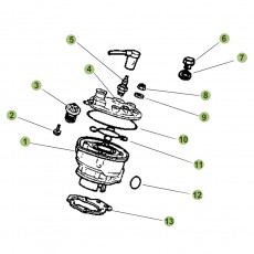 Beta RR50 10/11 Zylinder/Zylinderkopf/Ventiltrieb