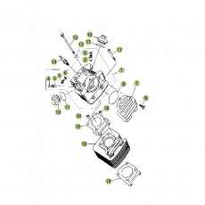 Beta RE125 16 Zylinder/Zylinderkopf/Ventilrieb 1