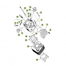 Beta RR125 16 Zylinder/Zylinderkopf/Ventiltrieb 1