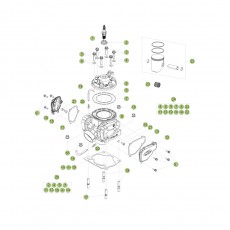 Beta RR250 2T 13 Zylinder/Zylinderkopf/Ventiltrieb