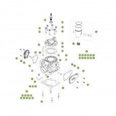 Beta RR250 2T 14 Zylinder/Zylinderkopf/Ventiltrieb
