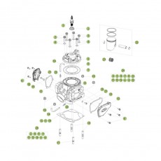 Beta RR250 2T 15 Zylinder/Zylidnerkopf/Ventiltrieb