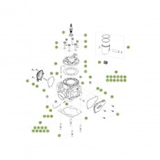 Beta RR250 2T Racing 14 Zylinder/Zylinderkopf/Ventiltrieb