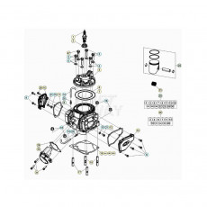Beta RR300 23 Zylinder/Zylinderkopf/Ventiltrieb
