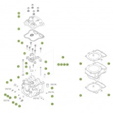 Beta RR450 Factory 12 Zylinder/Zylinderkopf/Ventiltrieb 1