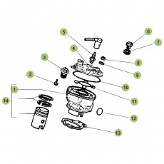 Beta RR50 12/13 Zylinder/Zylinderkopf/Ventiltrieb