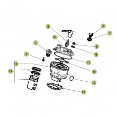 Beta RR50 Racing 16 Zylinder/Zylinderkopf/Ventiltrieb