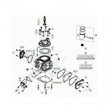 Beta Xtrainer250 25 Zylinder/Zylinderkopf/Ventiltrieb