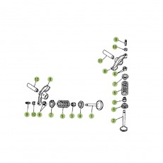 Beta RE125 15 Zylinder/Zylinderkopf/Ventilrieb 2