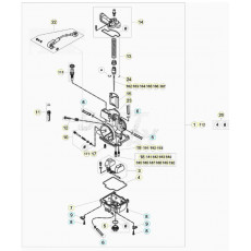Beta RR250 20 Vergaser