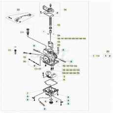 Beta RR300 20 Vergaser