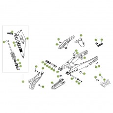Beta RR450 Racing 09 Schwingarm/Federbein 1