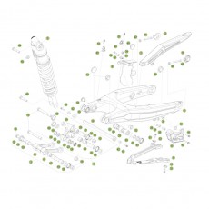 Beta RR250 17 Schwingarm/Federbein 1