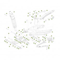 Beta RR390 Racing 17 Schwingarm/Federbein 1