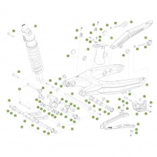 Beta RR430 Racing 17 Schwingarm/Federbein 1