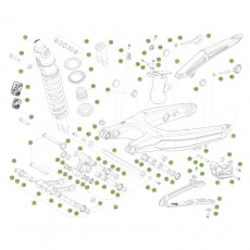 Beta RR350 11 Schwingarm - Federbein