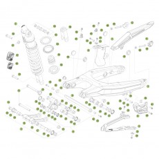 Beta RR400 Factory 11 Schwingarm/Federbein