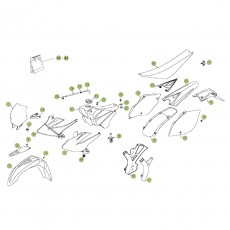 Beta RR450 Racing 09 Verkleidung/Sitzbank/Tank