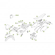 Beta RR525 Racing 09 Verkleidung/Sitzbank/Tank