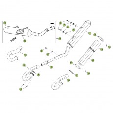 Beta RR520 11 Auspuffsystem