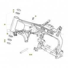 Beta  EVO125 Factory 17 Rahmen/Ausleger