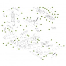 Beta  EVO125 Factory 12 Schwingarm/Federbein