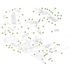 Beta  EVO125 Factory 13 Schwingarm/Federbein