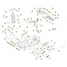 Beta  EVO125 Factory 14 Schwingarm/Federbein
