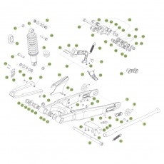 Beta  EVO125 Factory 15 Schwingarm/Federbein 1
