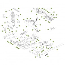 Beta  EVO125 Factory 16 Schwingarm/Federbein 1
