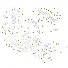 Beta EVO250 Factory 13 Schwingarm/Federbein