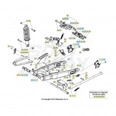 Beta EVO300 2T 25 Schwingarm/Federbein 1