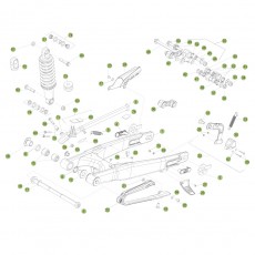 Beta EVO300 4T 14 Schwingarm/Federbein