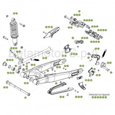 Beta EVO300 4T 17 Schwingarm/Federbein 1