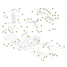 Beta EVO300 Factory 11 Schwingarm/Federbein