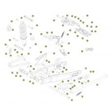 Beta EVO300 Factory 13 Schwingarm/Federbein