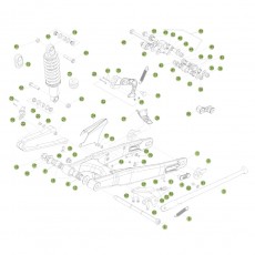 Beta EVO300 Factory 14 Schwingarm/Federbein