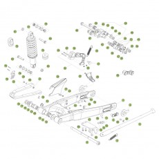 Beta EVO300 Factory 15 Schwingarm/Federbein 1
