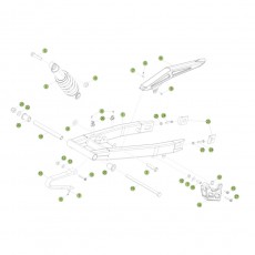 Beta RE125 15 Schwingarm/Federbein