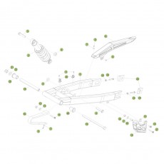 Beta RE125 16 Schwingarm/Federbein