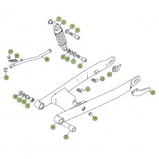 Beta REV250 4T 07 Schwingarm/Federbein
