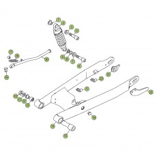 Beta REV250 4T 08 Schwingarm/Federbein