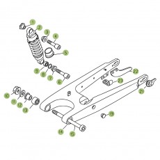 Beta REV3 270 05 Schwingarm/Federbein