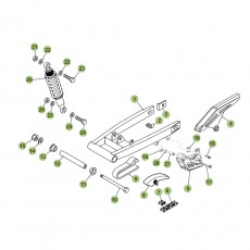 Beta RR125 11 Schwingarm/Federbein